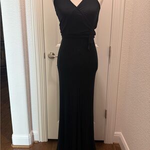 Chic Black Wrap Maxi Dress